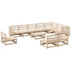 11 Piece Garden Sofa Set Solid Wood Pine