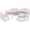 11 Piece Garden Sofa Set Impregnated Wood Pine