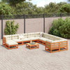 12 Piece Patio Sofa Set Wax Brown Solid Wood Pine