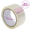 Packaging Tape 12 pcs Transparent 48 mm x 66 m