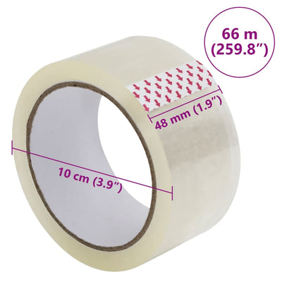 Packaging Tape 12 pcs Transparent 48 mm x 66 m