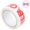 Packaging Tape 72 pcs FRAGILE Printed White 48 mm x 66 m