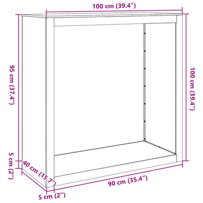 Firewood Rack Black 100x40x100 cm Steel