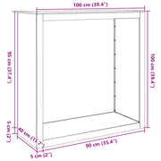 Firewood Rack Green 100x40x100 cm Steel