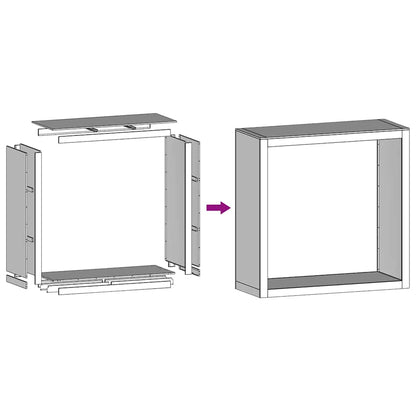 Firewood Rack 100x40x100 cm Galvanised Steel