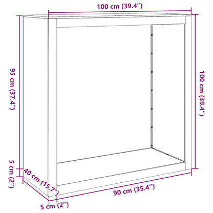 Firewood Rack 100x40x100 cm Galvanised Steel