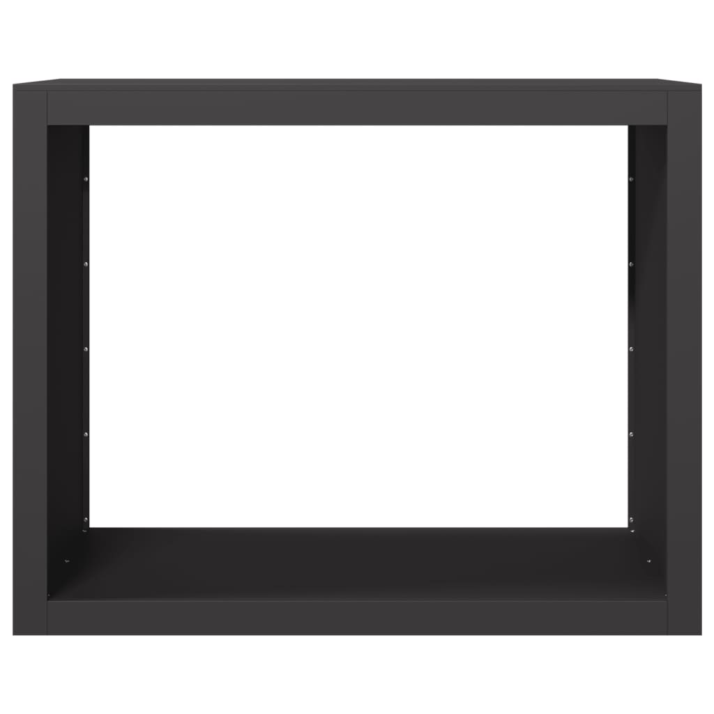 Firewood Rack Black 39.4x15.7x31.5" Steel