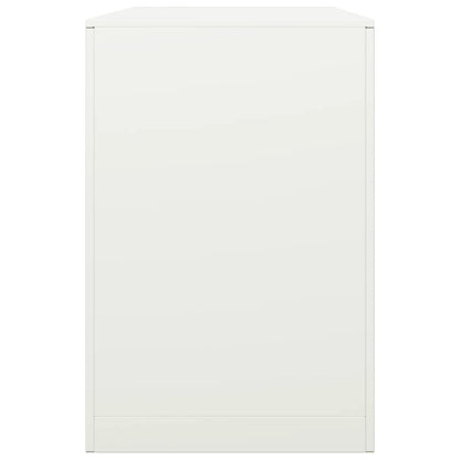 Firewood Rack White 100x40x60 cm Steel