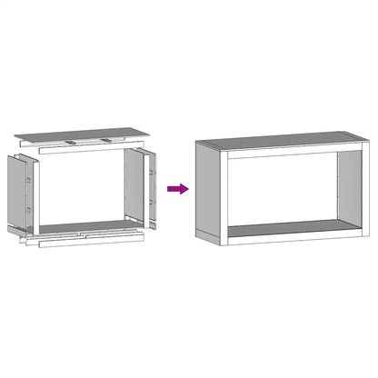 Firewood Rack 100x40x60 cm Galvanised Steel