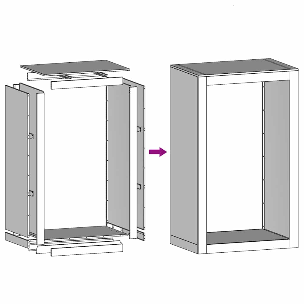 Firewood Rack Green 60x40x100 cm Steel