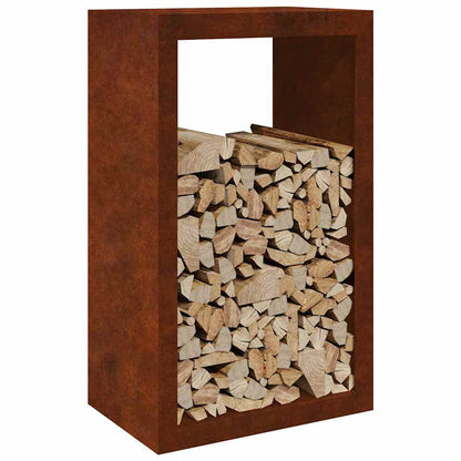 Firewood Rack 60x40x100 cm Weathering Steel