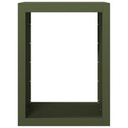 Firewood Rack Green 60x40x80 cm Steel