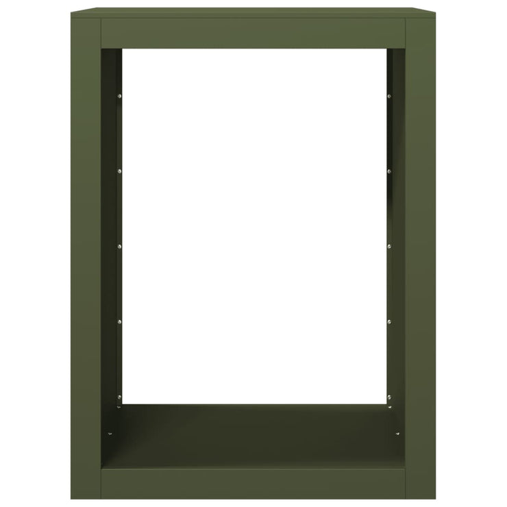 Firewood Rack Green 60x40x80 cm Steel