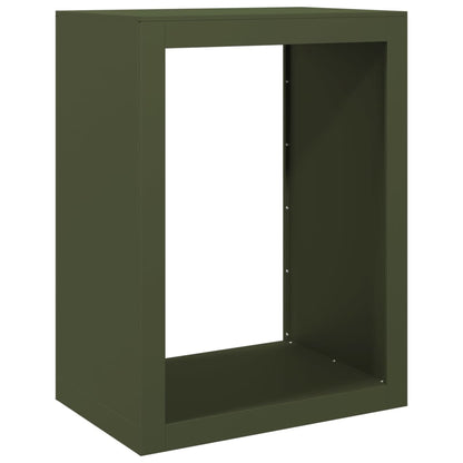 Firewood Rack Green 60x40x80 cm Steel