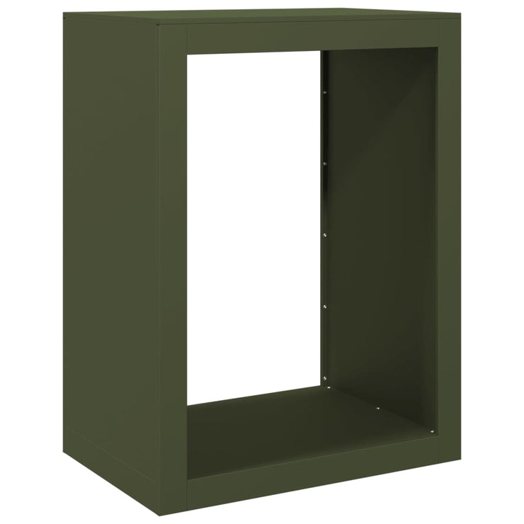 Firewood Rack Green 60x40x80 cm Steel