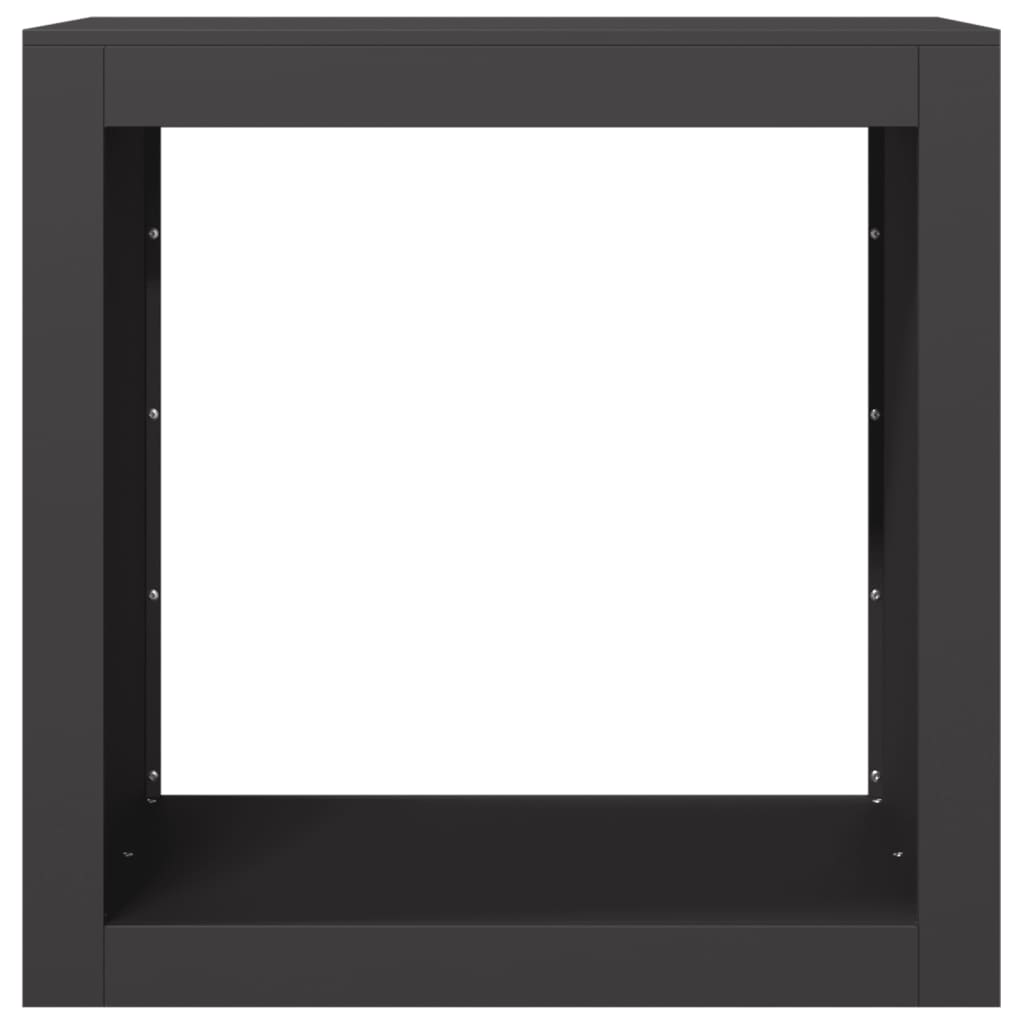 Firewood Rack Black 23.6x15.7x23.6" Steel