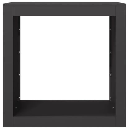Firewood Rack Black 23.6x15.7x23.6" Steel