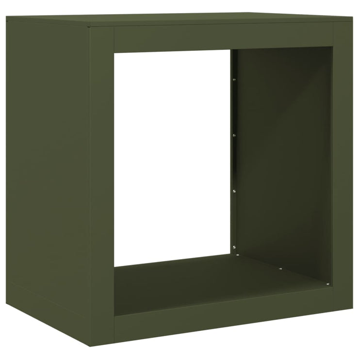 Firewood Rack Green 60x40x60 cm Steel