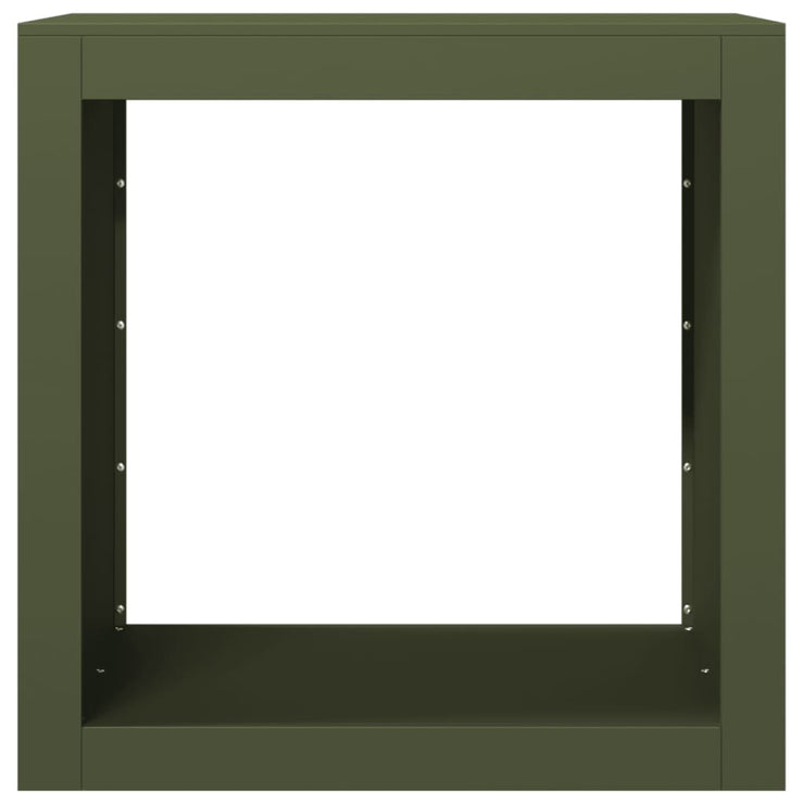 Firewood Rack Green 60x40x60 cm Steel