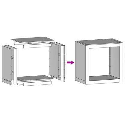 Firewood Rack 60x40x60 cm Stainless Steel