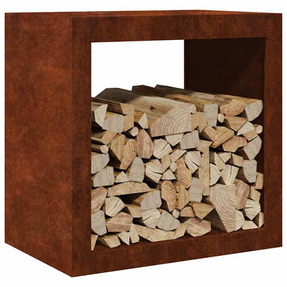 Firewood Rack 23.6x15.7x23.6" Weathering Steel