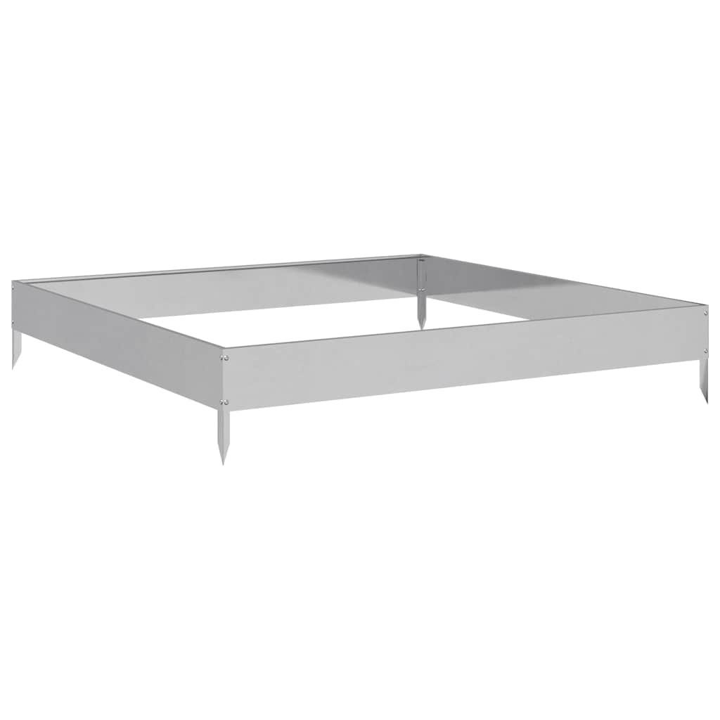 Garden Raised Bed 100x100x18.5 cm Galvanised Steel