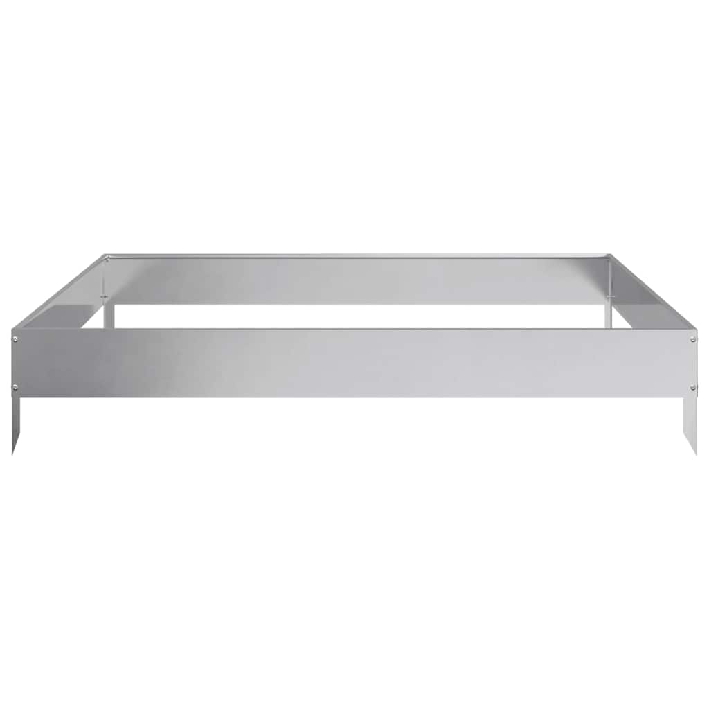 Garden Raised Bed 100x100x18.5 cm Galvanised Steel