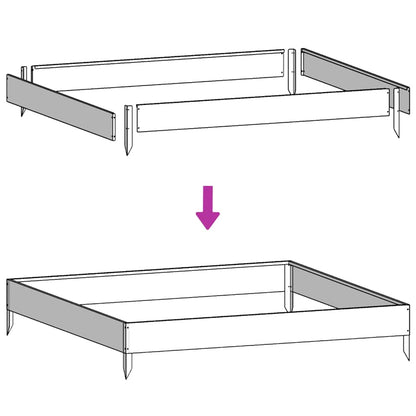 Garden Raised Bed 100x100x18.5 cm Galvanised Steel