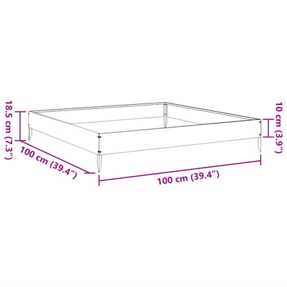 Garden Raised Bed 100x100x18.5 cm Galvanised Steel