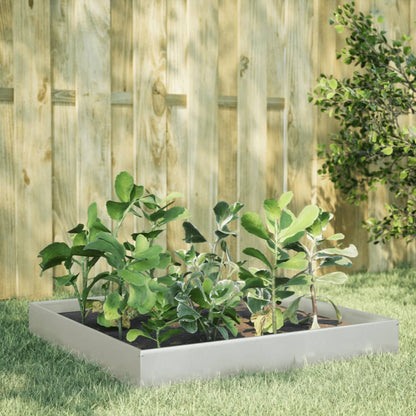 Garden Raised Bed 100x100x26 cm Stainless Steel