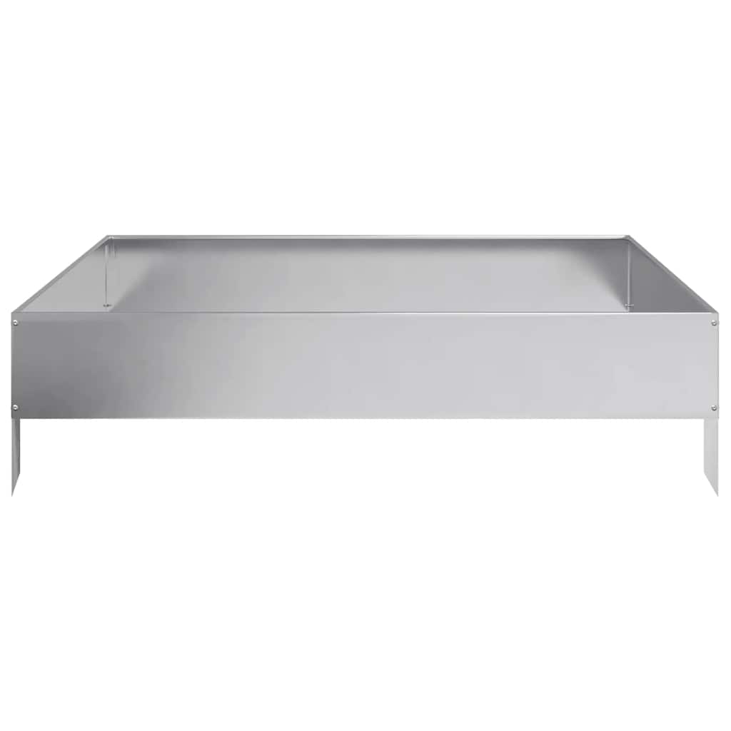 Garden Raised Bed 100x100x26 cm Galvanised Steel