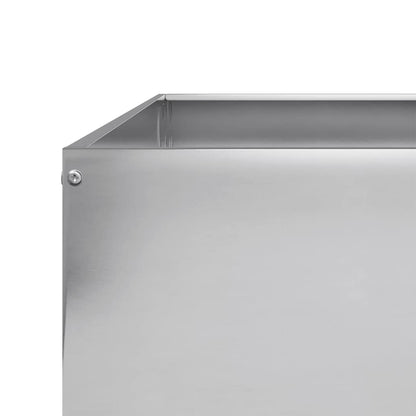 Garden Raised Bed 100x100x26 cm Galvanised Steel