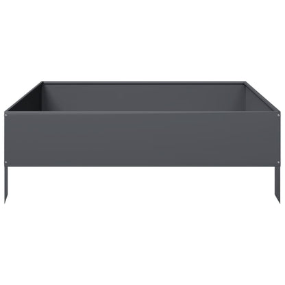 Garden Raised Bed Anthracite Steel 39.4 in x 39.4 in x 13.2 in
