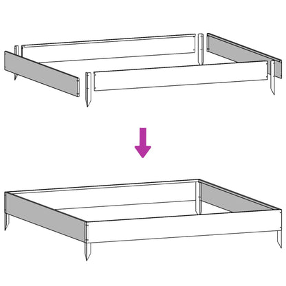 Garden Raised Bed Anthracite Steel 39.4 in x 39.4 in x 13.2 in