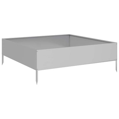 Garden Raised Bed 100x100x33.5 cm Galvanised Steel