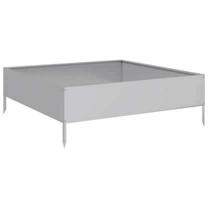 Garden Raised Bed 100x100x33.5 cm Galvanised Steel