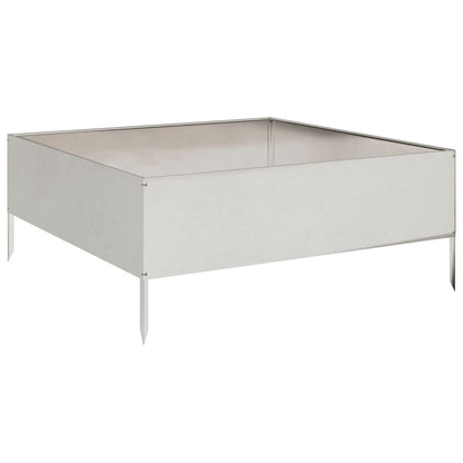 Garden Raised Bed 100x100x41 cm Stainless Steel