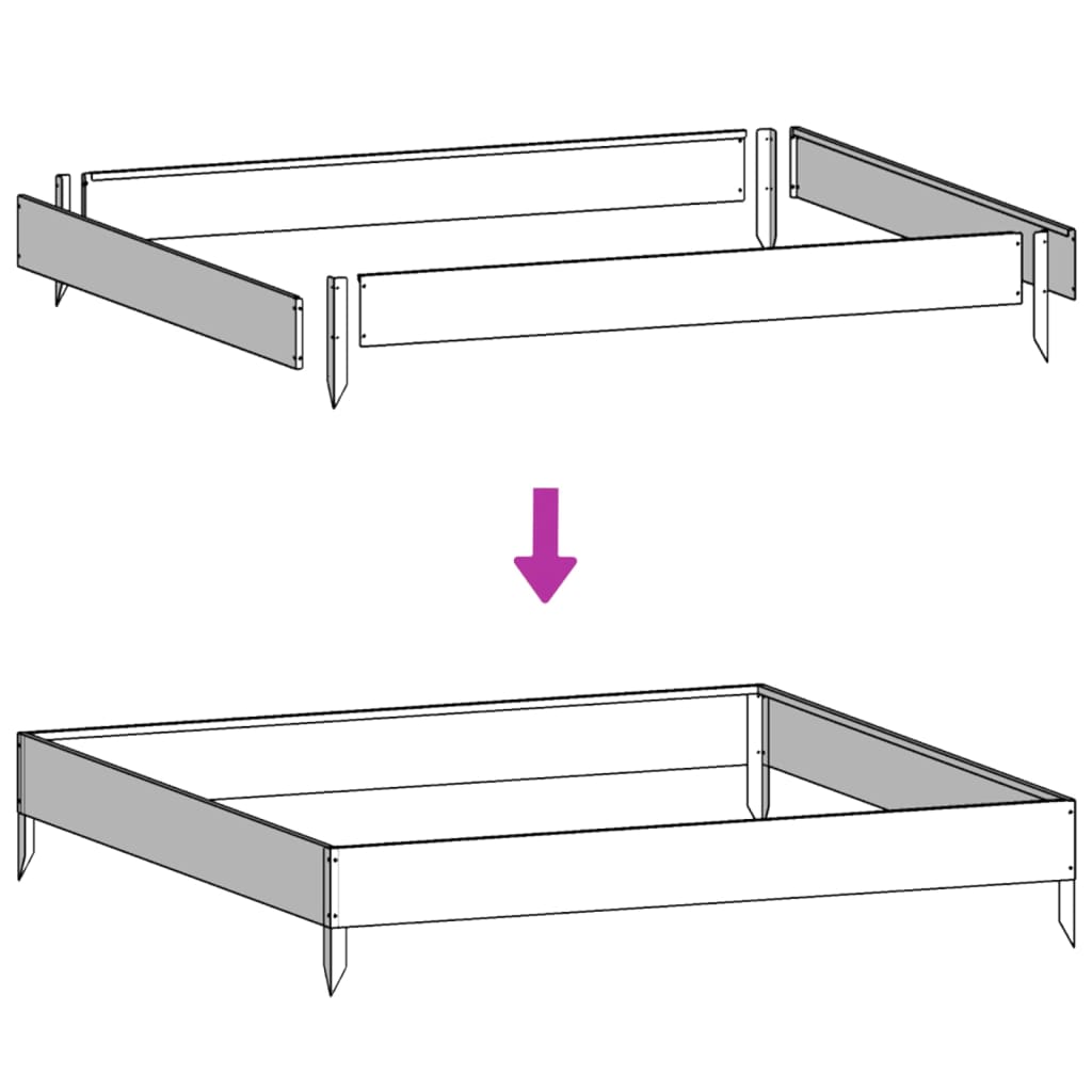 Garden Raised Bed 100x100x41 cm Stainless Steel