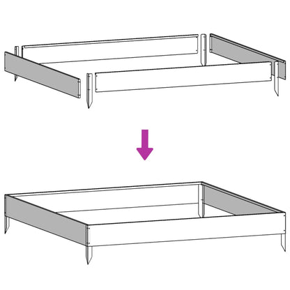 Garden Raised Bed 100x100x41 cm Stainless Steel