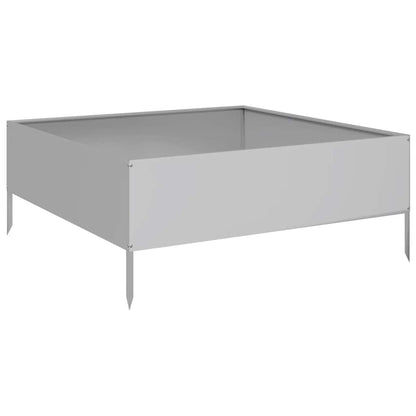 Garden Raised Bed 100x100x41 cm Galvanised Steel