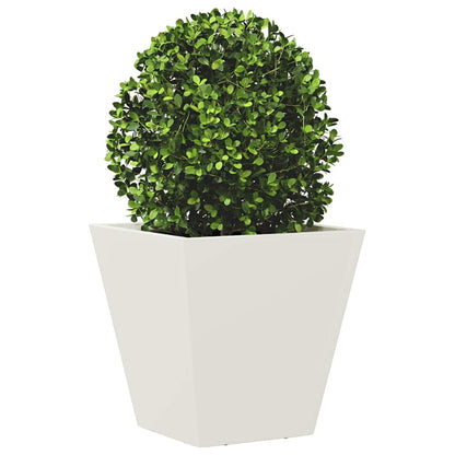 Garden Planter White 30x30x30 cm Steel