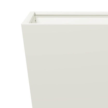 Garden Planter White 30x30x30 cm Steel
