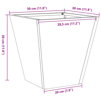 Garden Planter Anthracite 30x30x30 cm Steel
