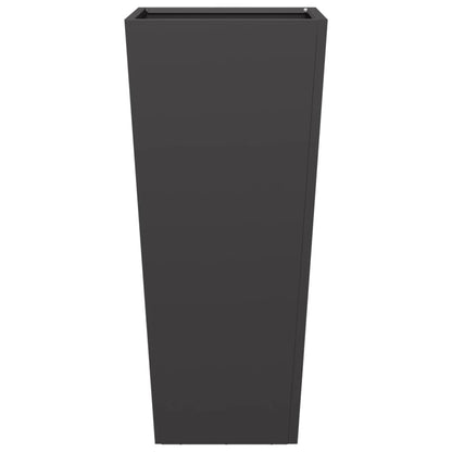 Garden Planters Black 2 pcs 35x35x75 cm Steel
