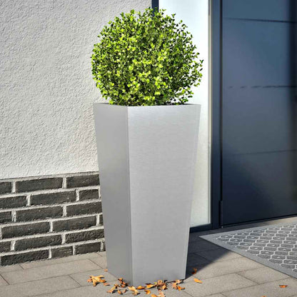 Garden Planters 35x35x75 cm 2 pcs Galvanised Steel