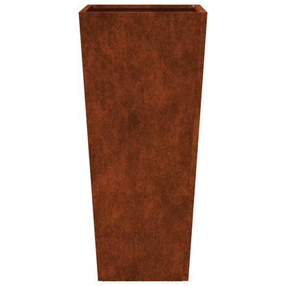 Garden Planters 2 pcs 35x35x75 cm Weathering Steel