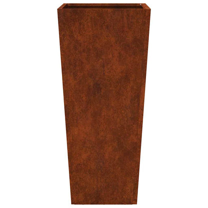 Garden Planters 2 pcs 35x35x75 cm Weathering Steel