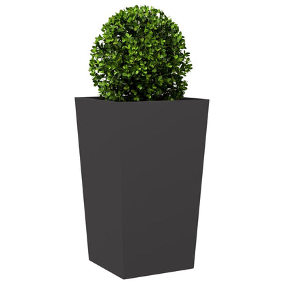 Garden Planters 2 pcs Black 45x45x75 cm Steel
