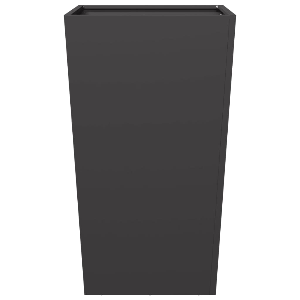 Garden Planters 2 pcs Black 45x45x75 cm Steel