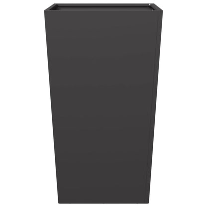 Garden Planters 2 pcs Black 45x45x75 cm Steel